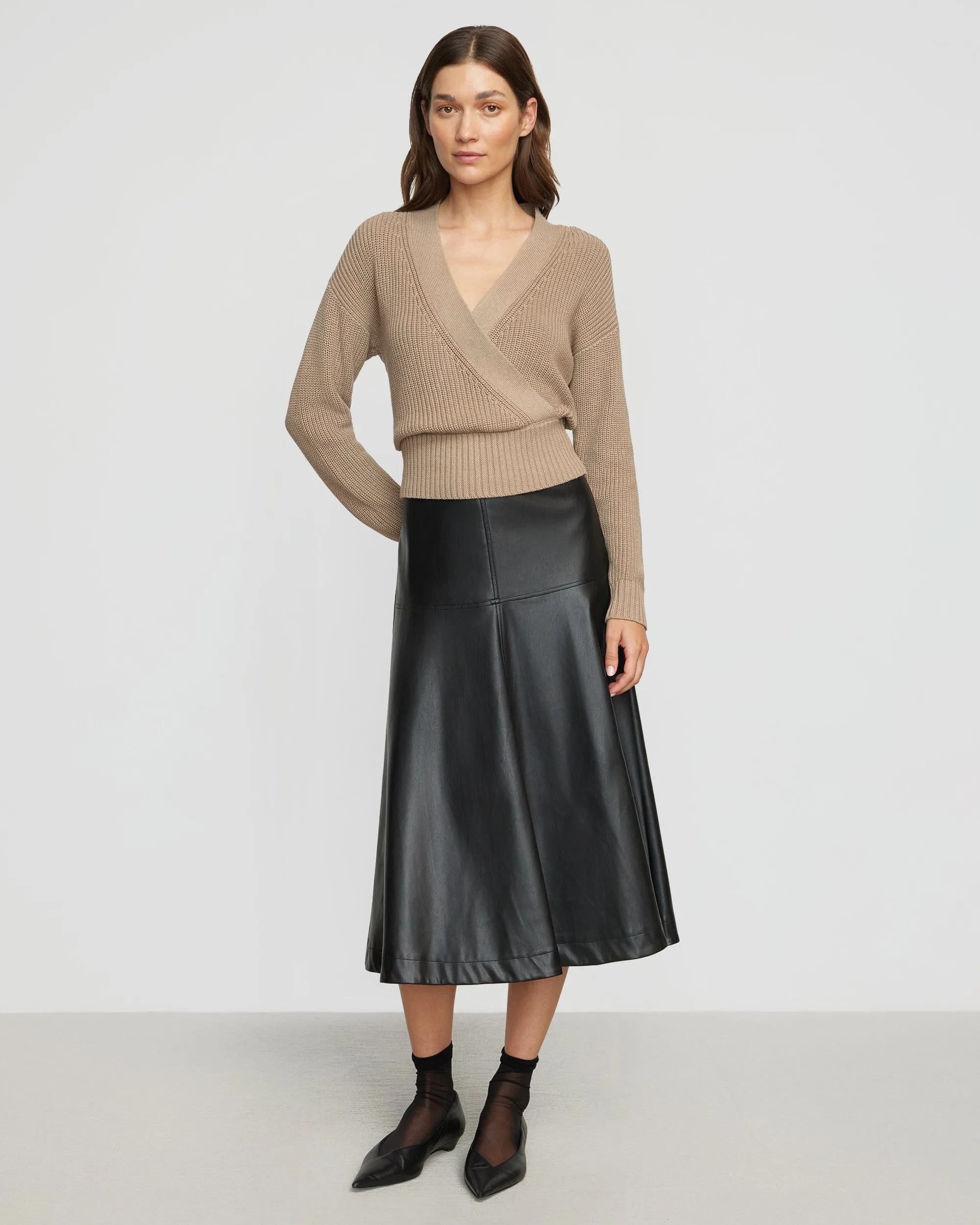 Maren Cropped V-Neck Sweater