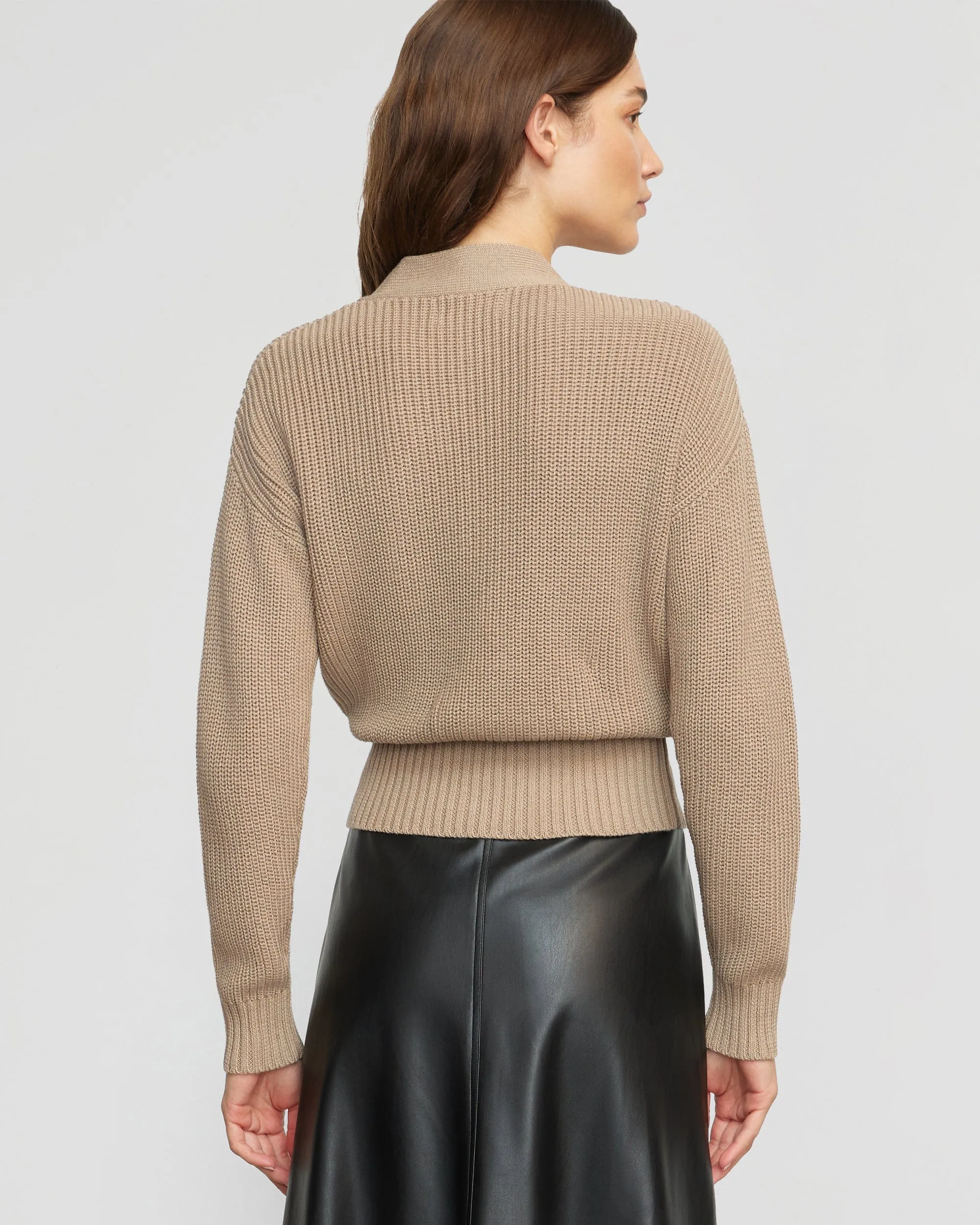 Maren Cropped V-Neck Sweater