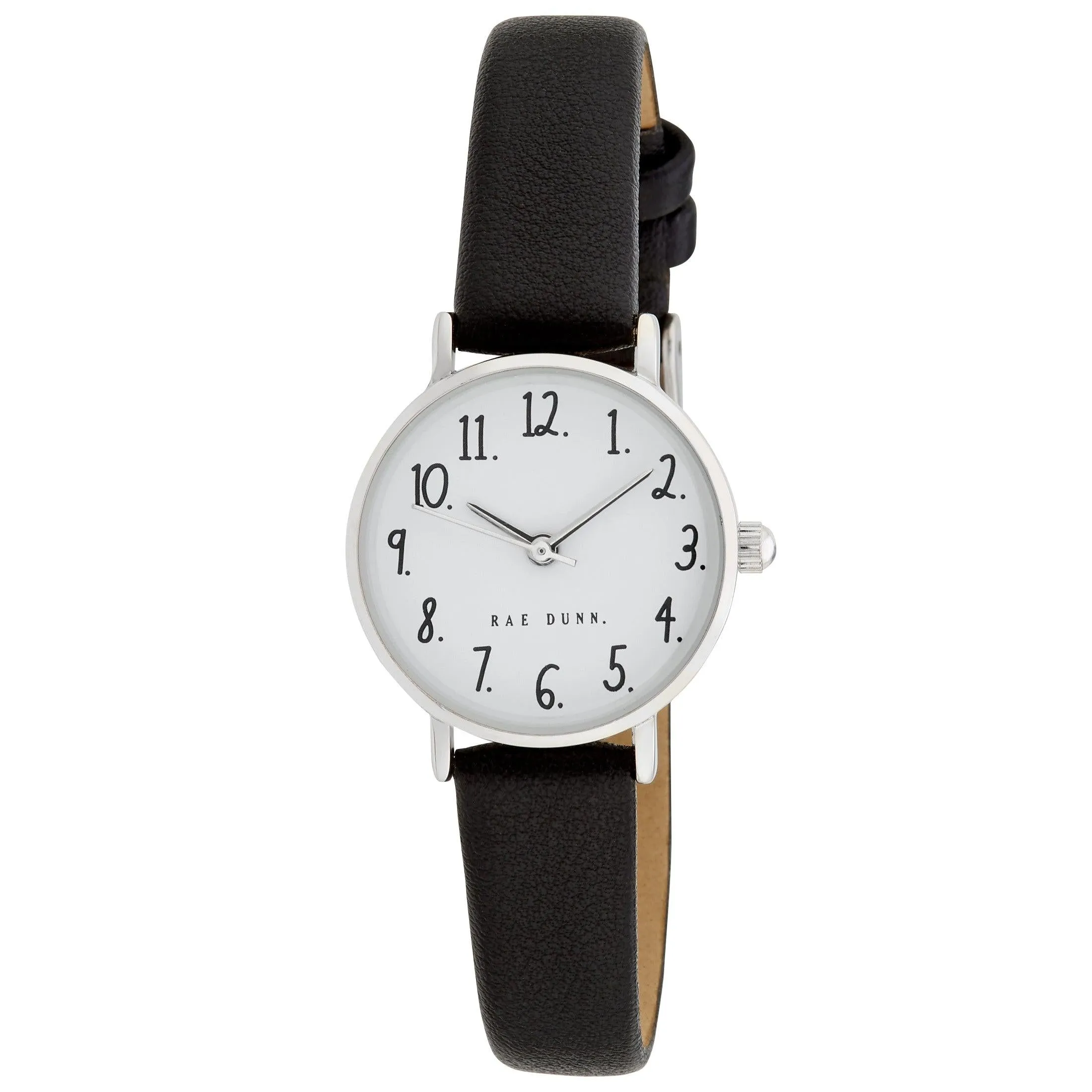 MEGAN Round Face Vegan Leather Strap Watch in 4 colors: Black, Pink, Rose Gold Taupe, Silver Taupe, 26mm