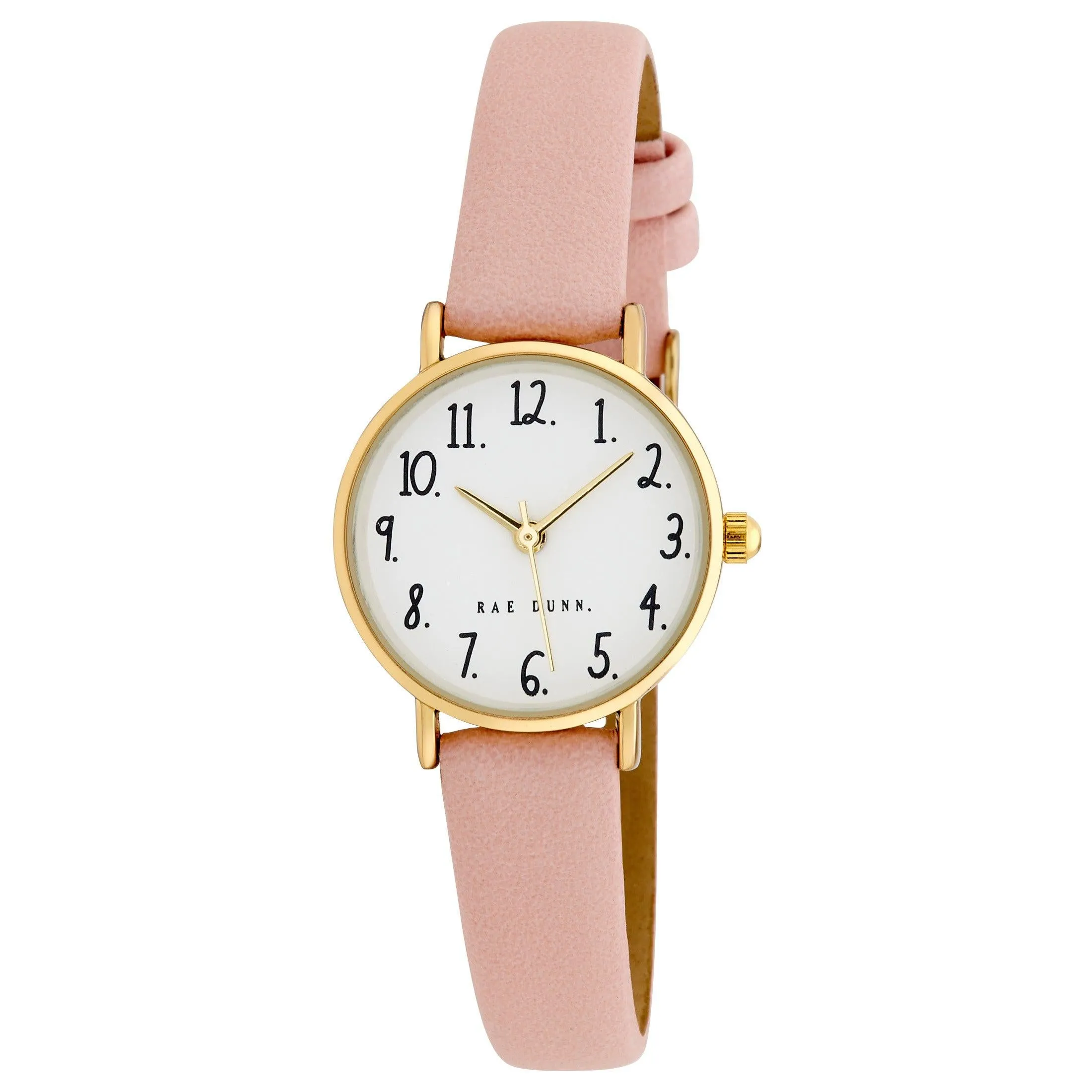 MEGAN Round Face Vegan Leather Strap Watch in 4 colors: Black, Pink, Rose Gold Taupe, Silver Taupe, 26mm