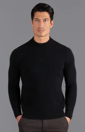 Mens Lambswool Mock Turtle Neck Jumper