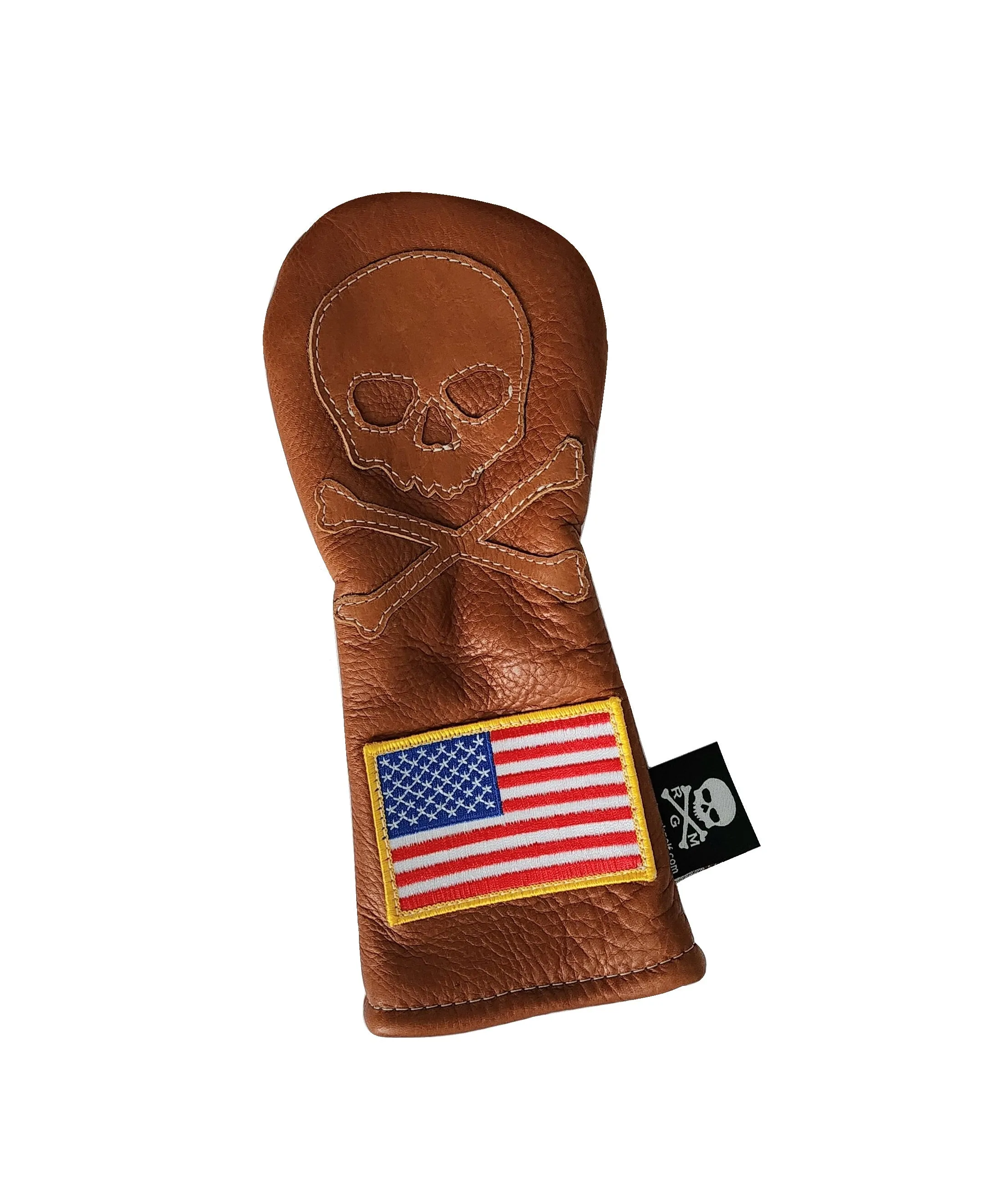 One-Of-A-Kind! Baseball Glove Leather USA Skull & Bones Fairway Wood Cover