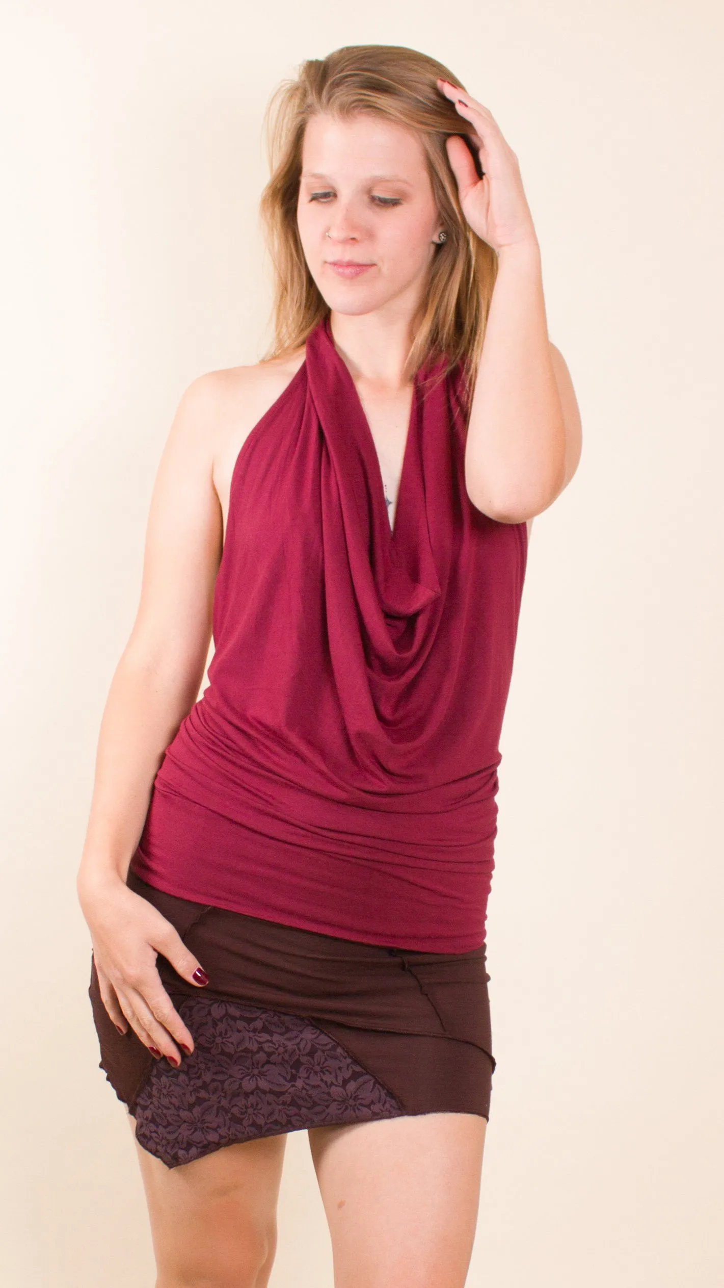 Open Back Cowl Tank