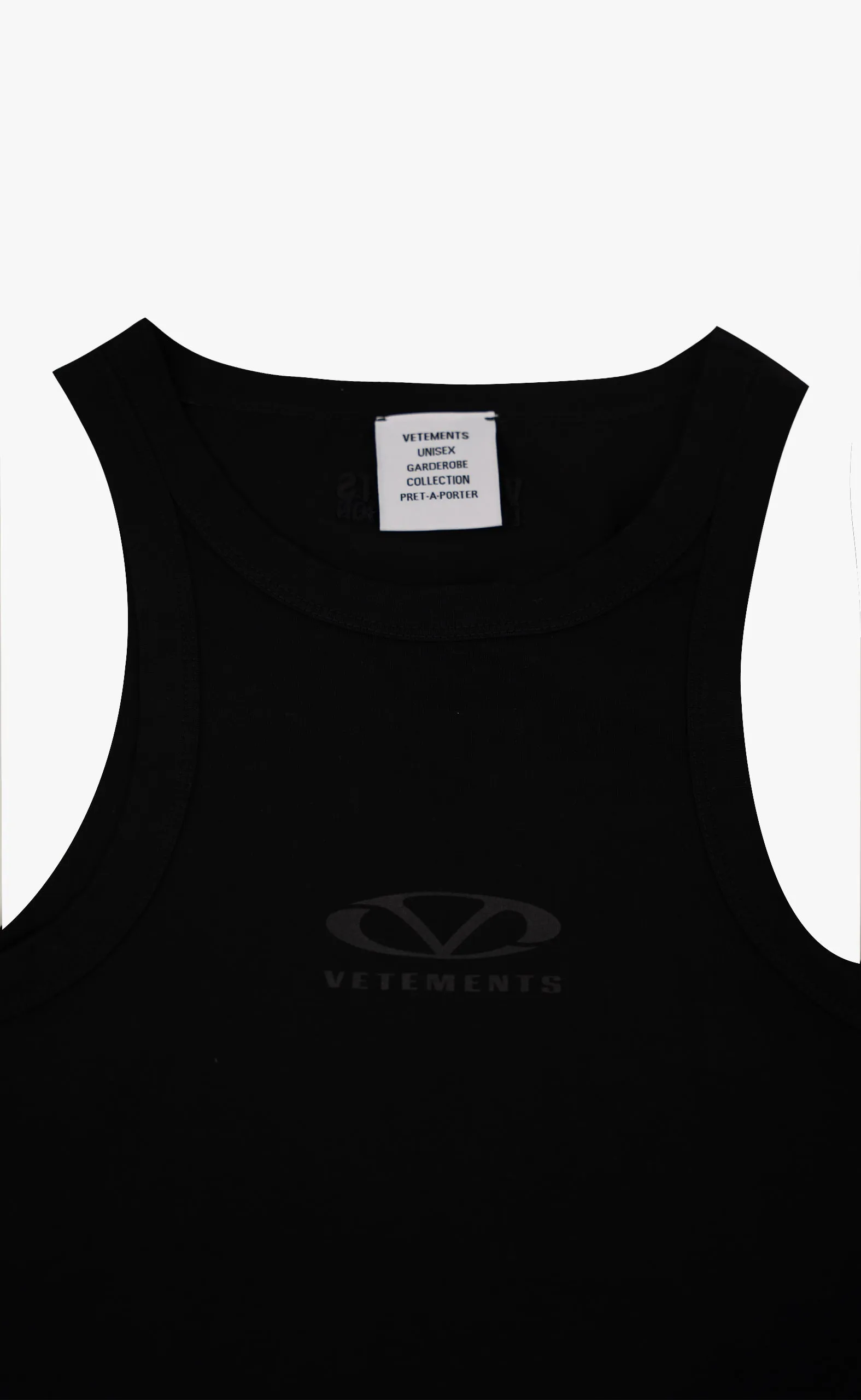 OVAL LOGO BLACK BLACK TANKTOP