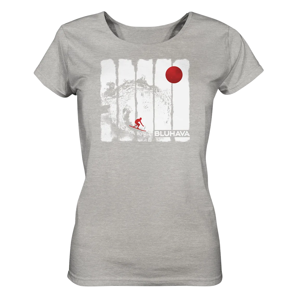 "Oceansplash Red Moon Driver" - Ladies Organic Shirt (meliert)