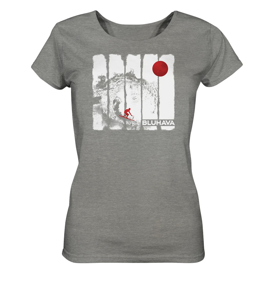 "Oceansplash Red Moon Driver" - Ladies Organic Shirt (meliert)