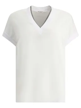 "PRECIOUS NECKLINE" RIBBED T-SHIRT