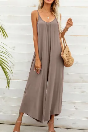 Spaghetti Strap Scoop Neck Jumpsuit