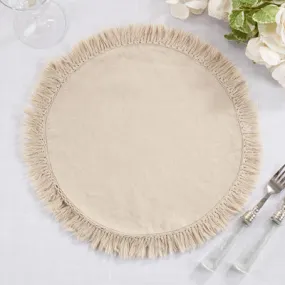 Stonewashed Fringe Placemats - Set of 4