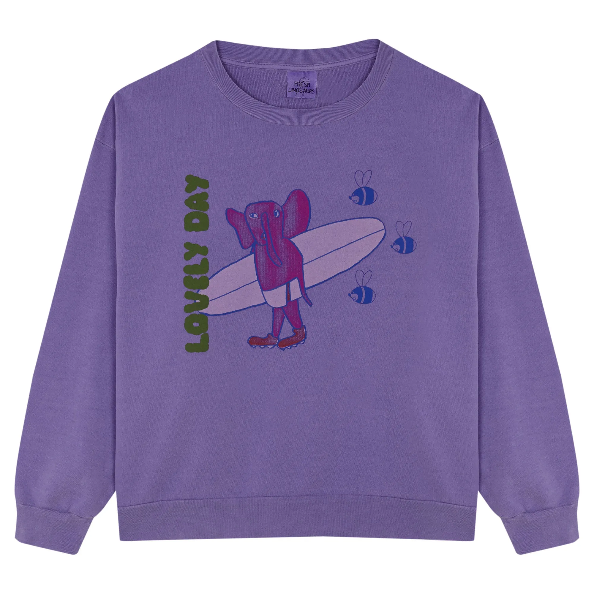 Surfing Elephant Adult Sweatshirt